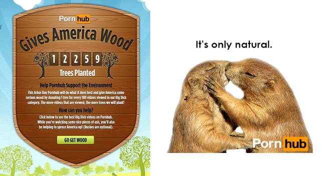 Pornhub amico dell'ambiente